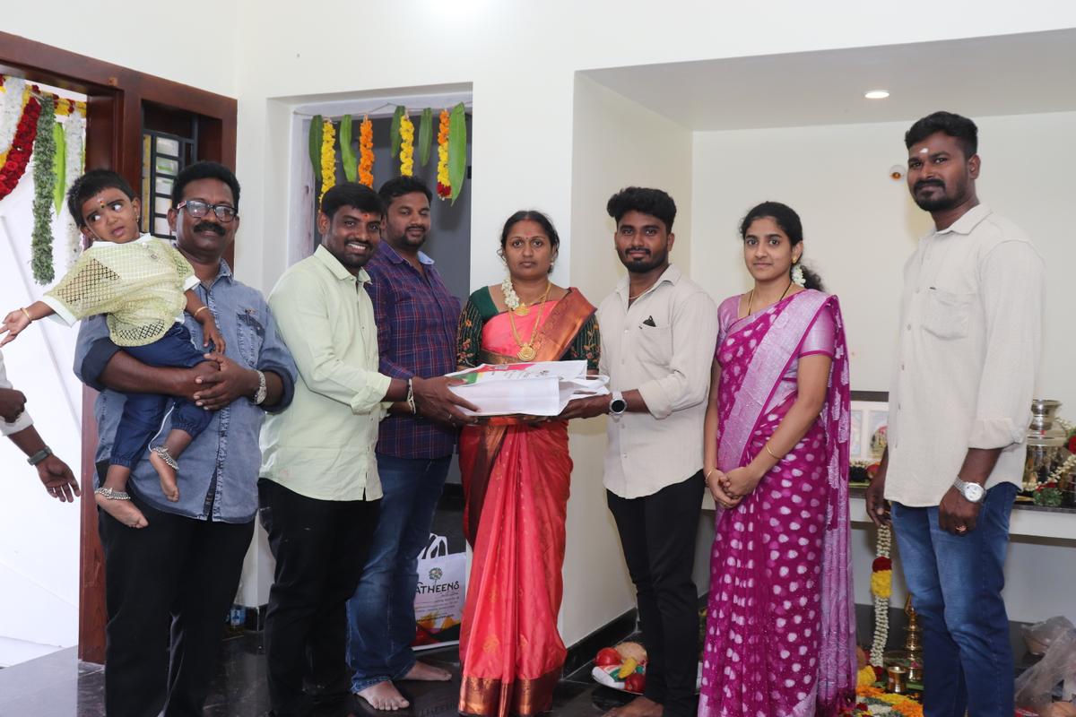 Team with happy clients
